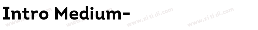 Intro Medium字体转换